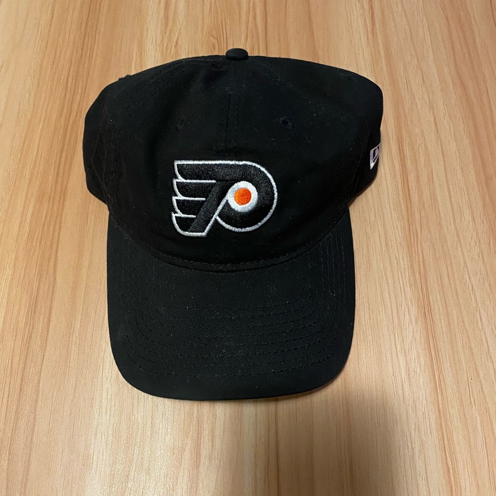 New Era Black Cap with Orange and White Logo